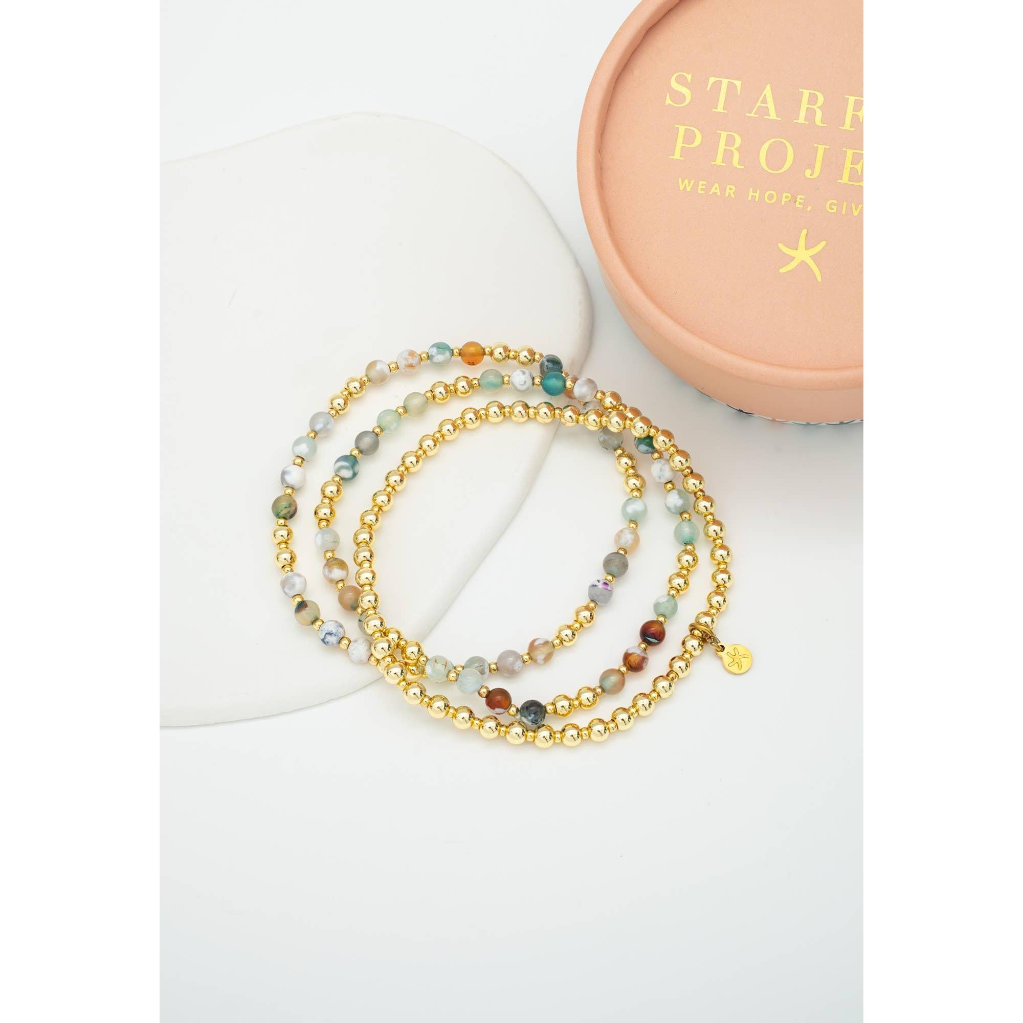 Light We Carry Bracelet Set in Agate
