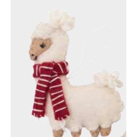 Llama with Scarf Ornament