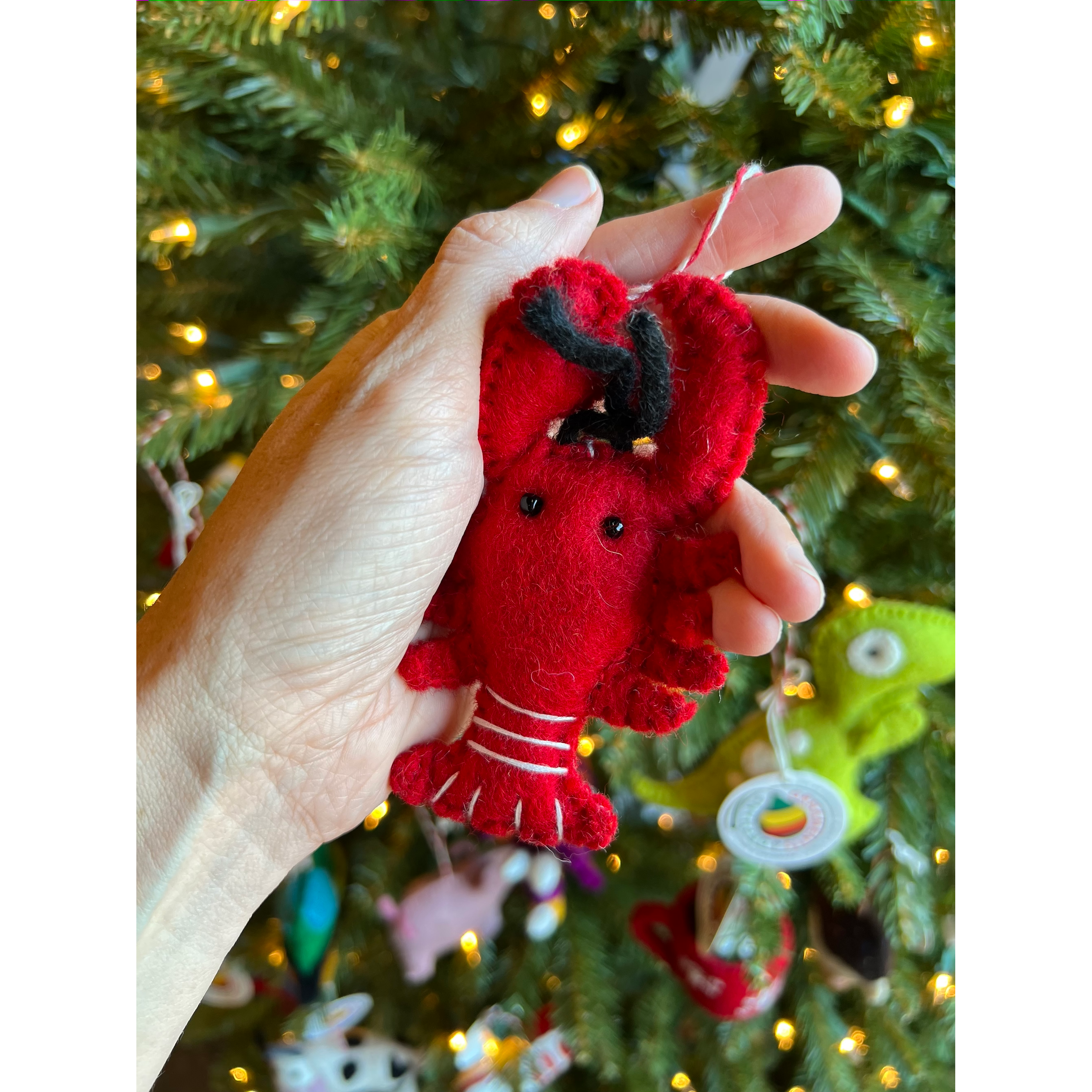 Lobster Felt Wool Ornament
