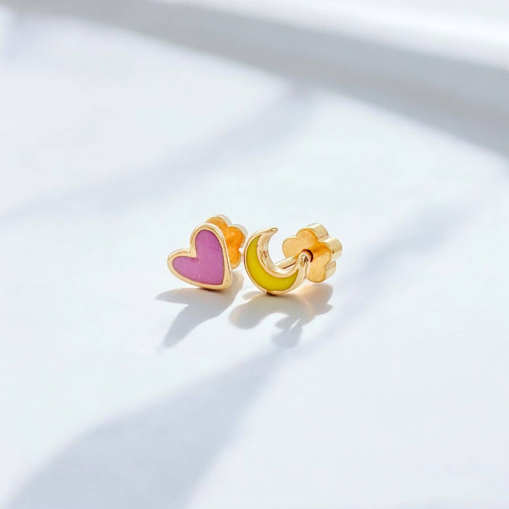 Love You to the Moon Tiny Stud Kids Earrings