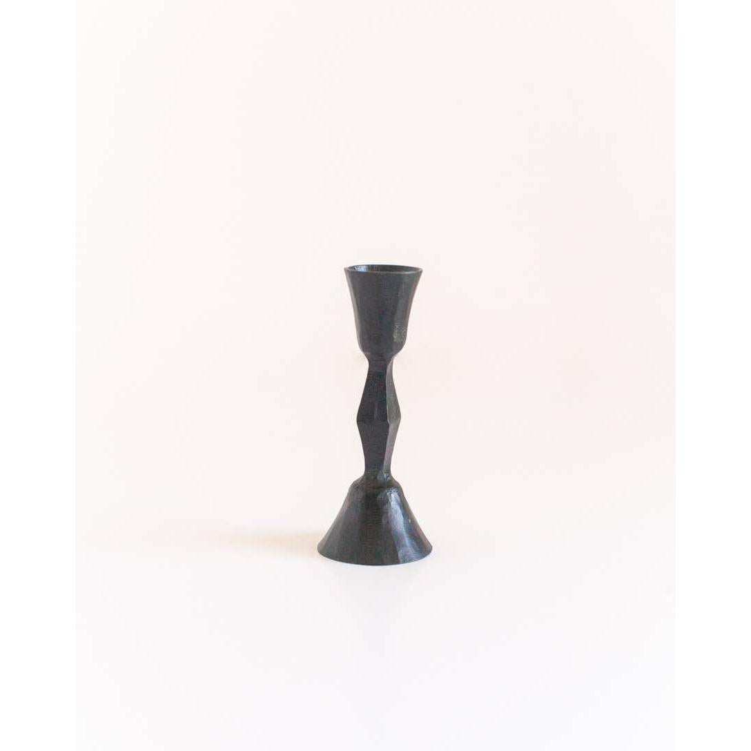 Low Diamond Hand-Forged Iron Candle Stand- Assorted Colors