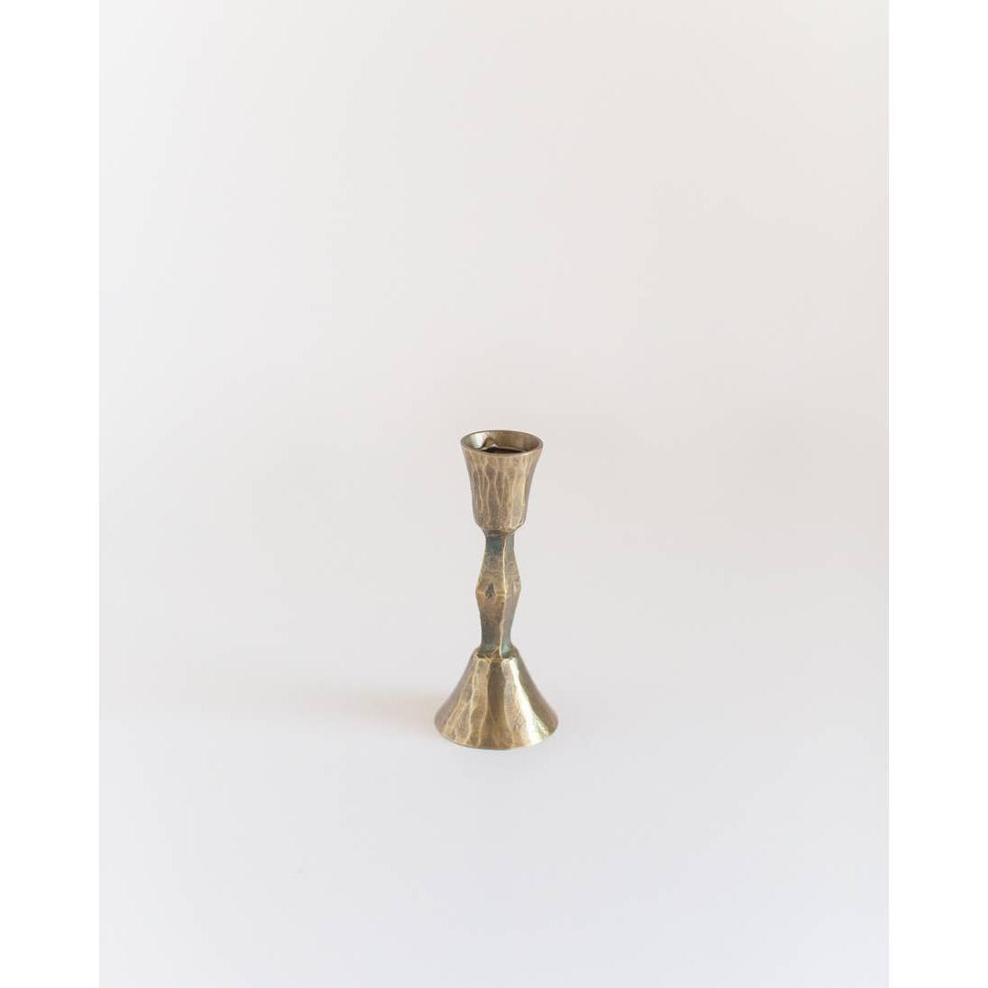 Low Diamond Hand-Forged Iron Candle Stand- Assorted Colors