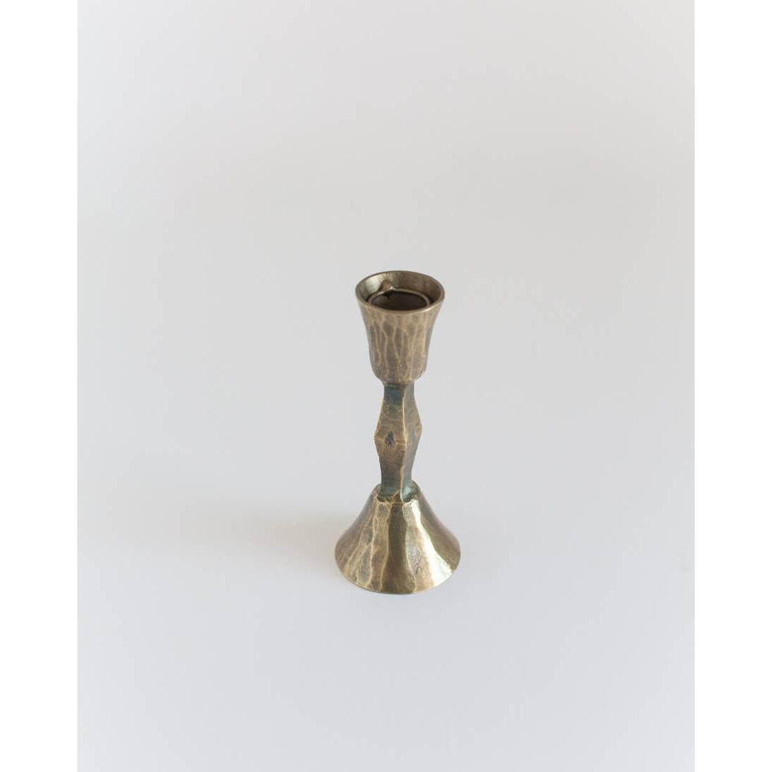 Low Diamond Hand-Forged Iron Candle Stand- Assorted Colors