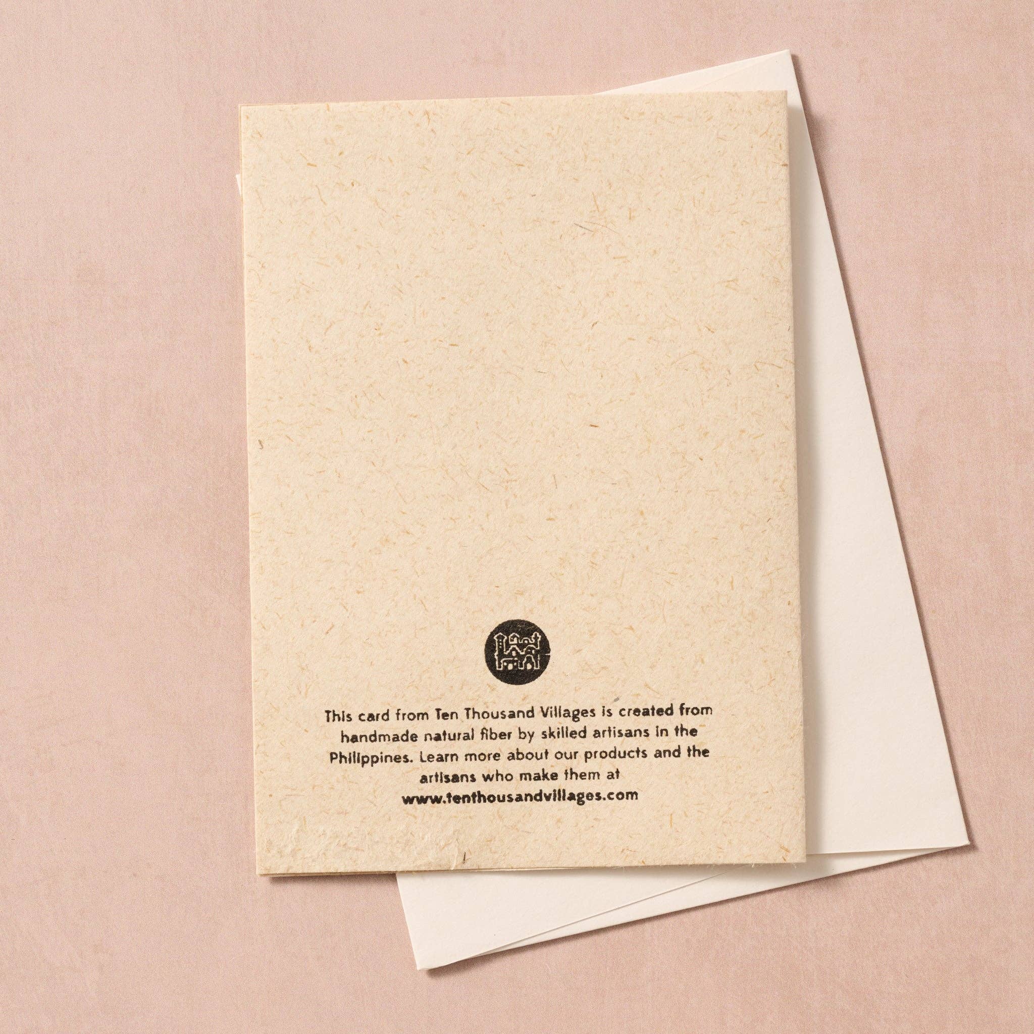 Makulay Pressed Flower Ornament Christmas Card