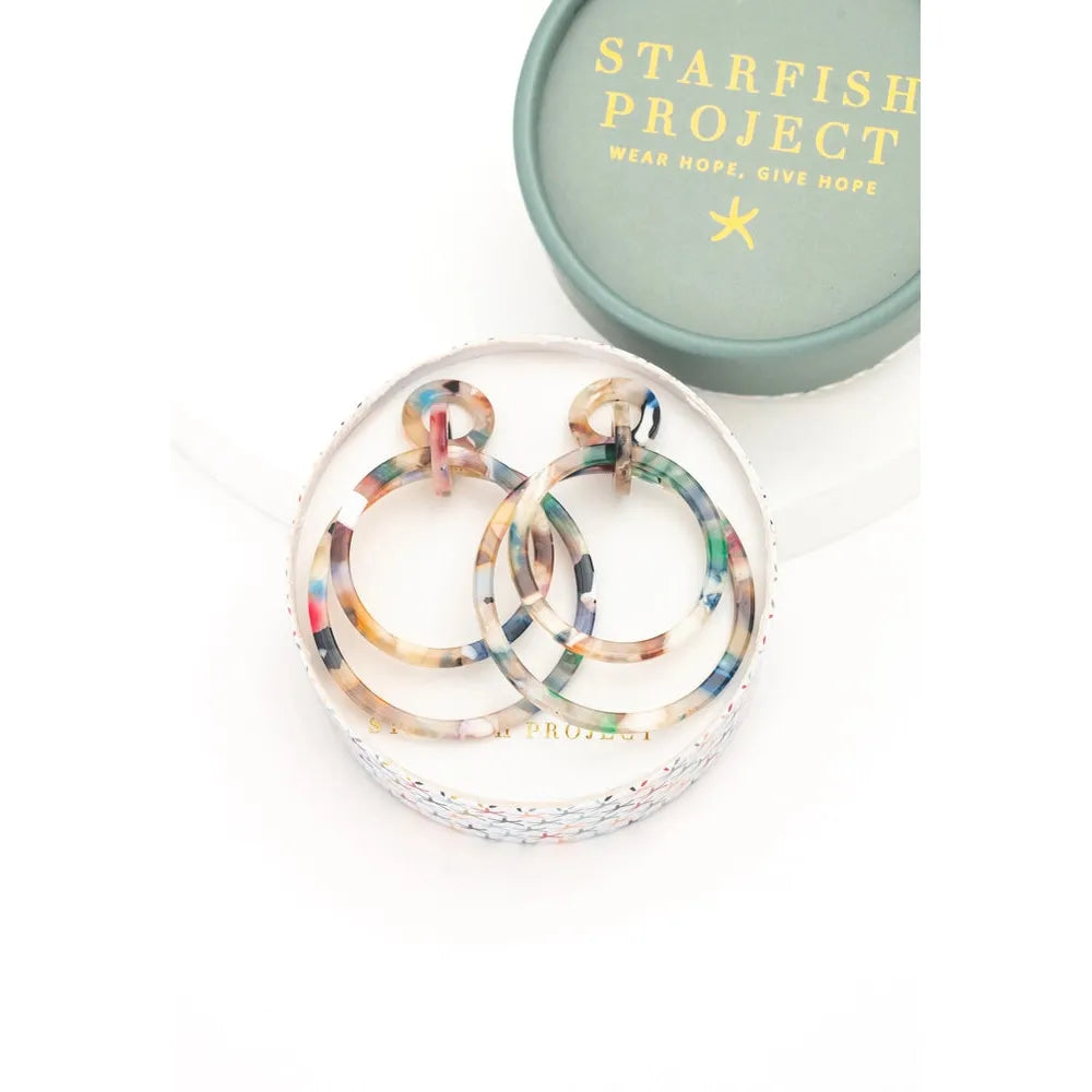 Margot Multicolored Circle Earrings