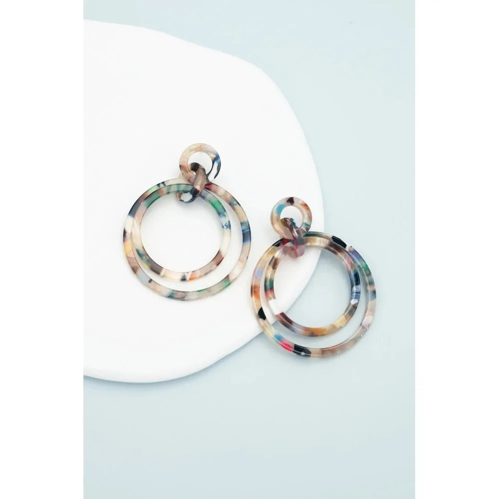 Margot Multicolored Circle Earrings