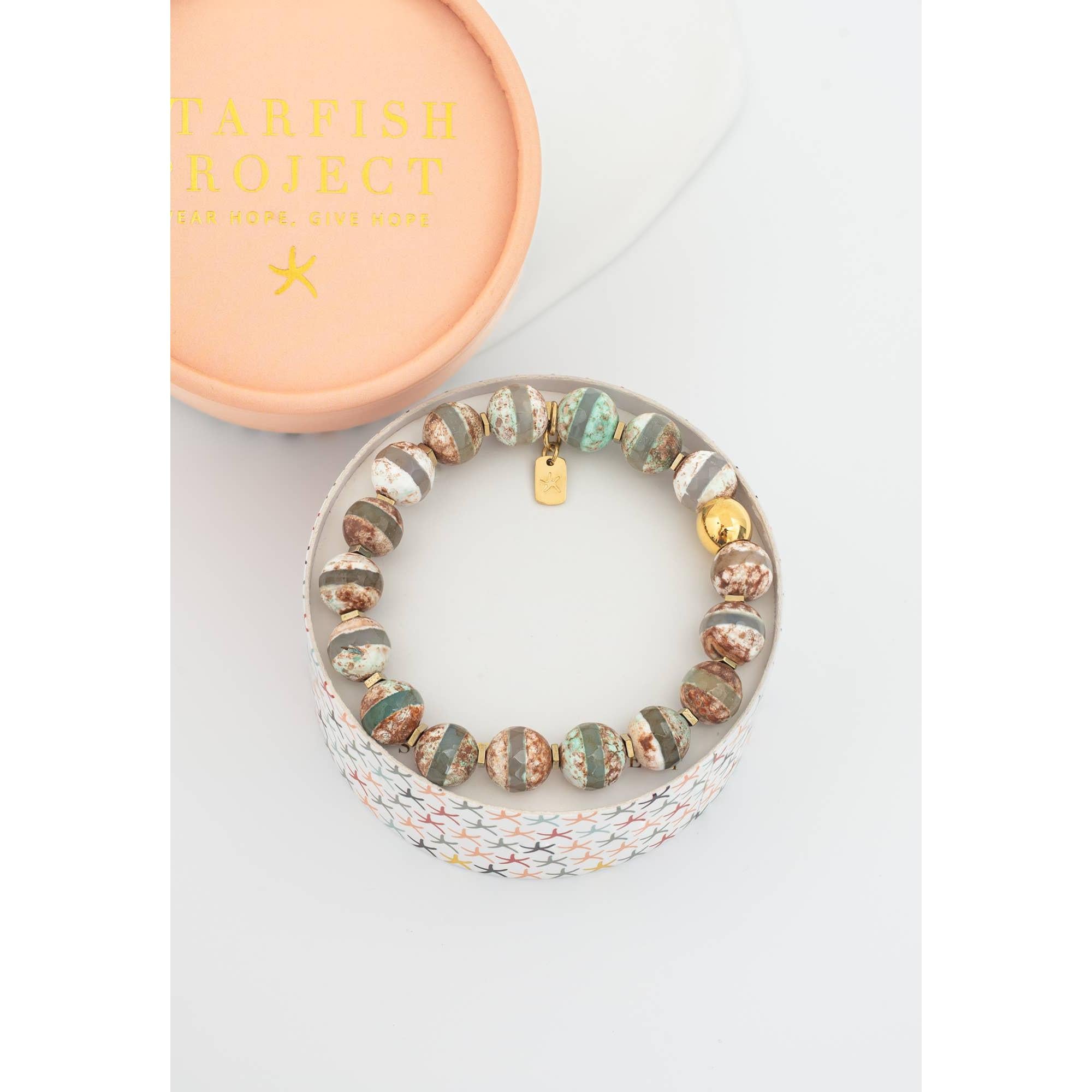 Maya Agate Bracelet in Earth Tones