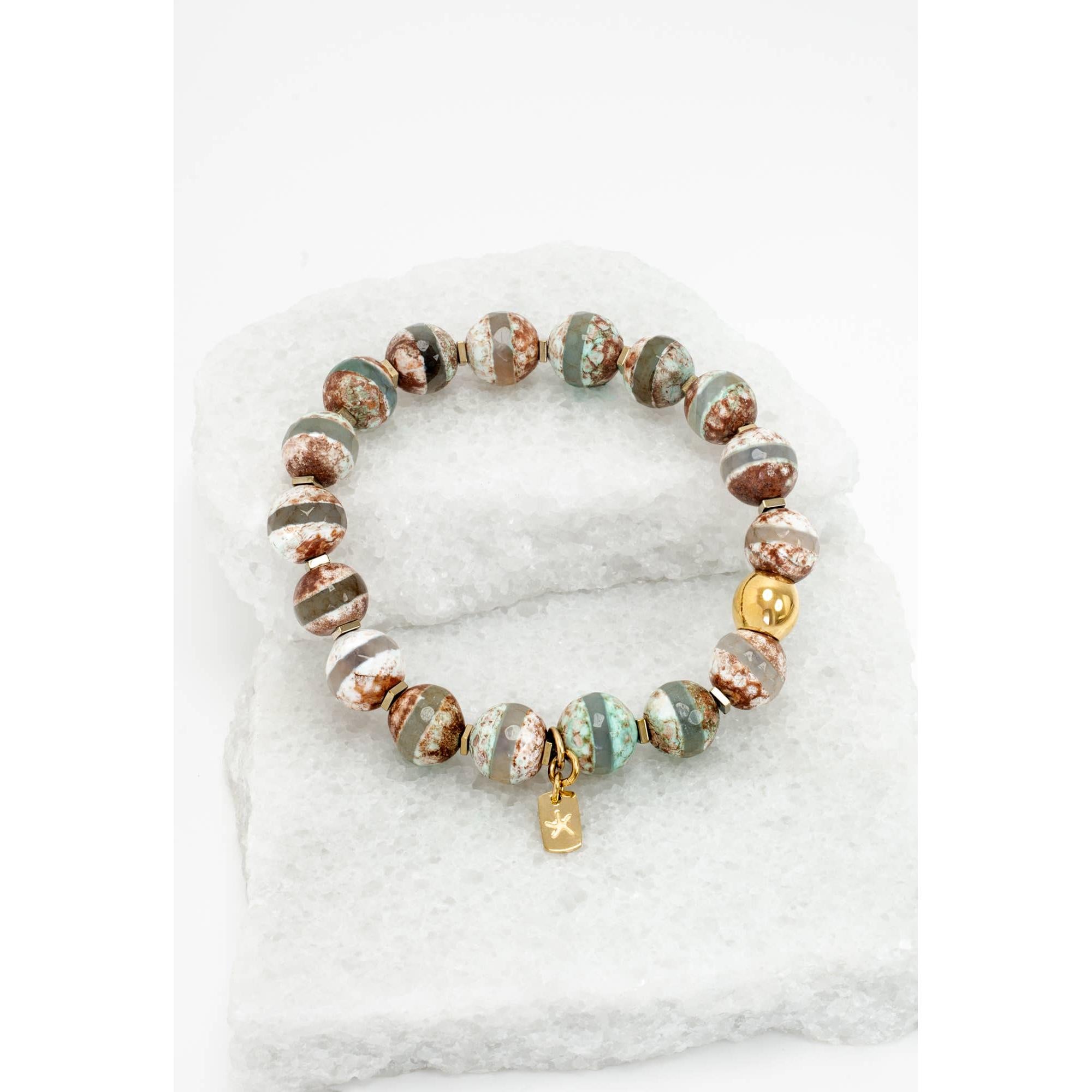 Maya Agate Bracelet in Earth Tones