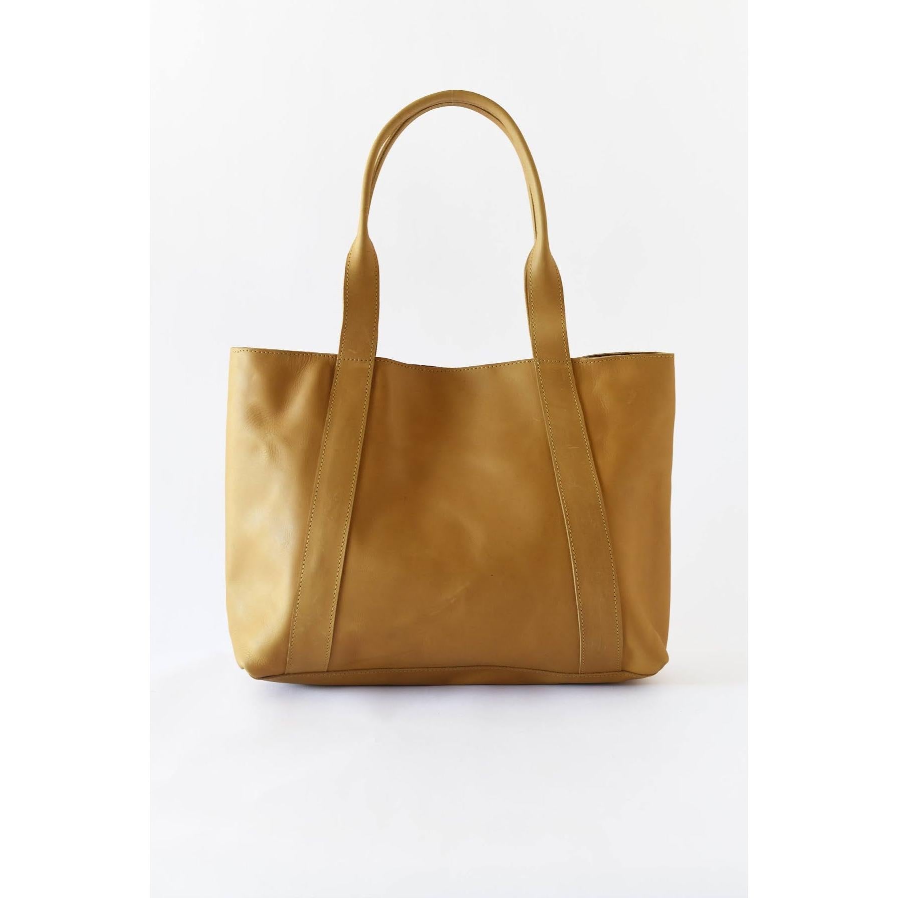 Medium Leather Tote- Assorted Colors