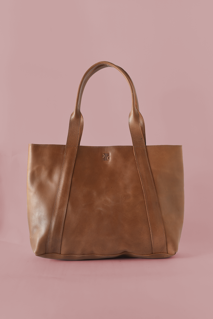 Medium Leather Tote- Assorted Colors