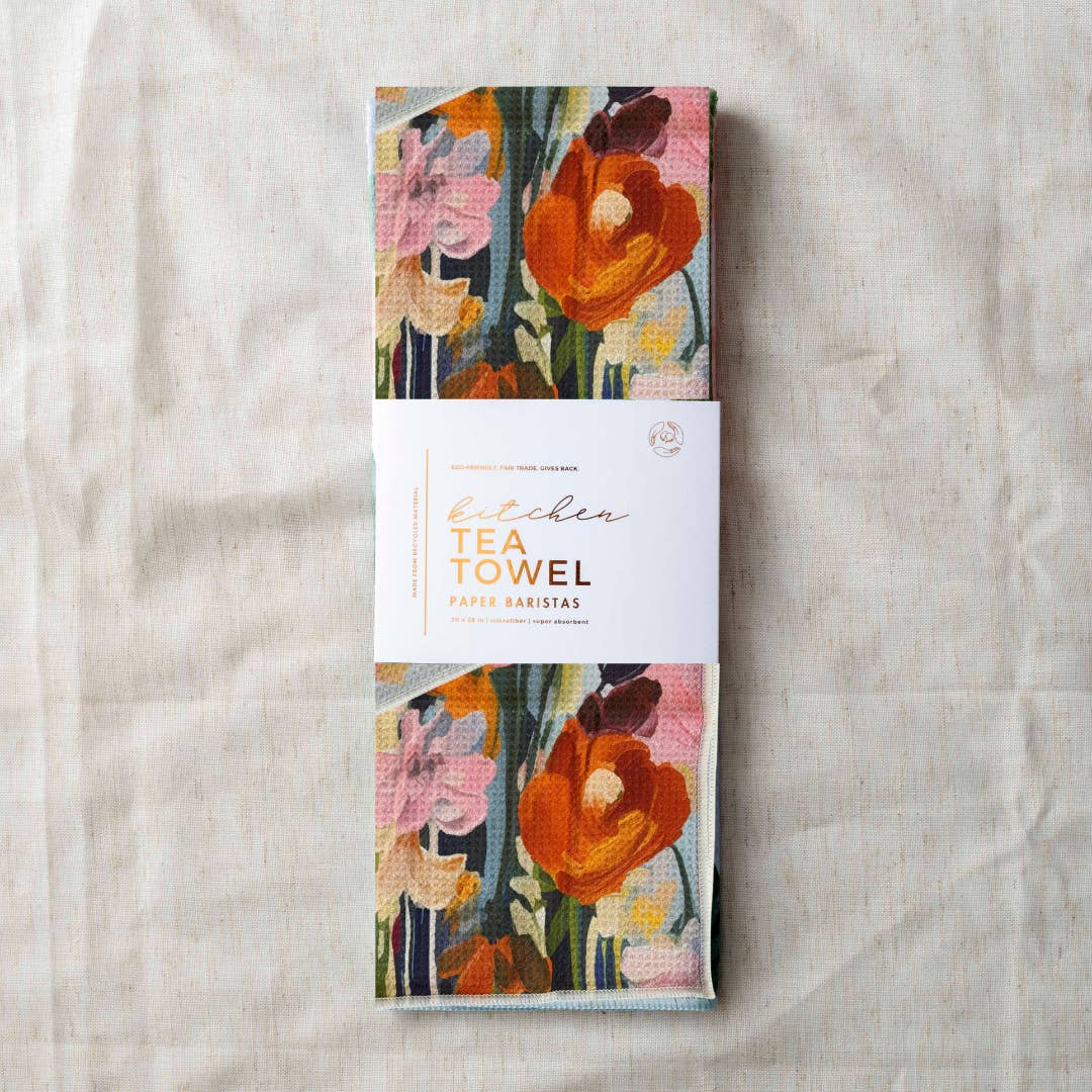 Microfiber Waffle Tea Towel- Assorted Patterns