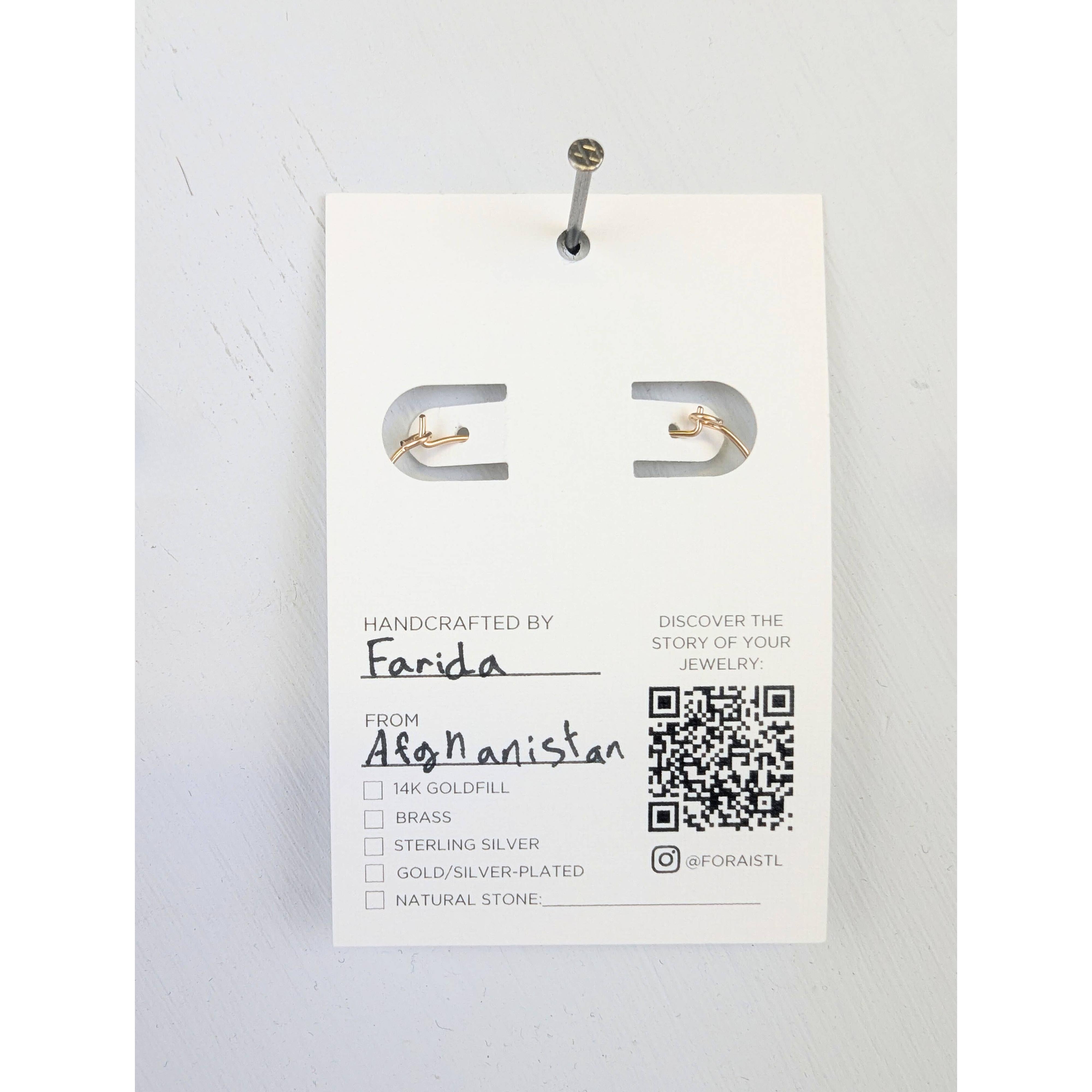 Midnight Black Charm Mini-Hoop Earrings