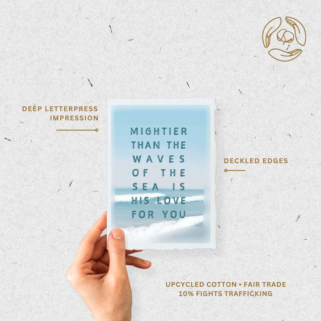 Mightier than the waves- Greeting Card