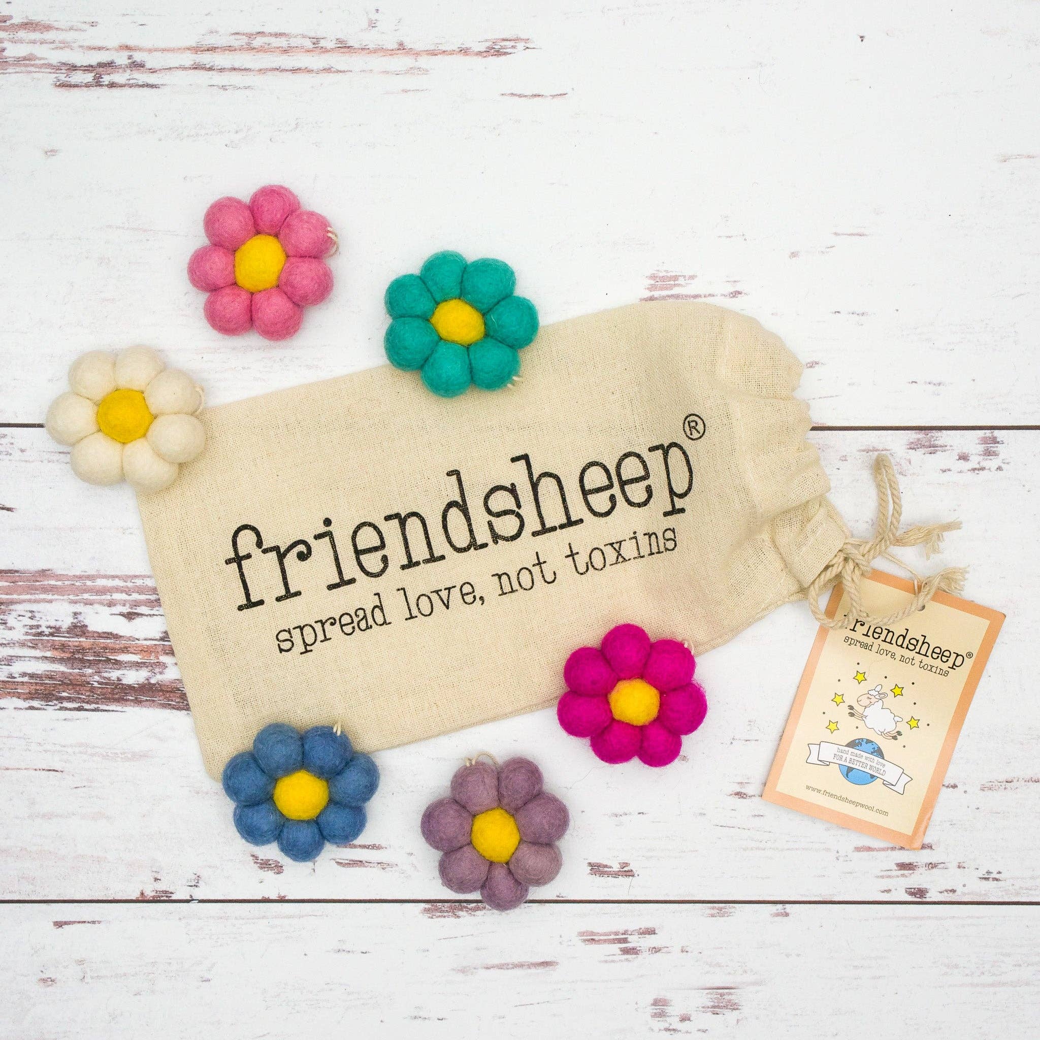 Mini Felt Flower Ornament- Assorted Colors- Sold Individually
