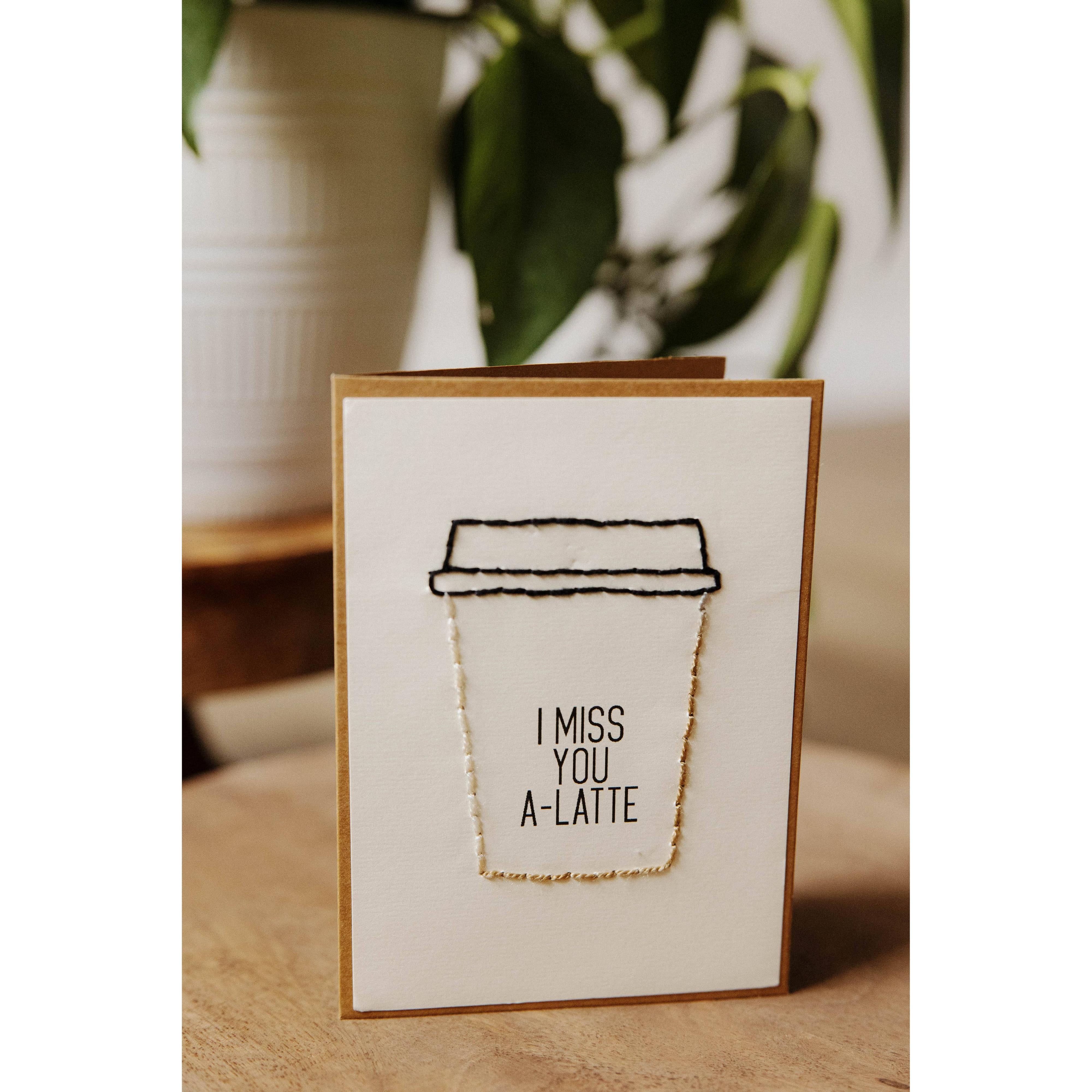 Miss You A Latte Greeting Card