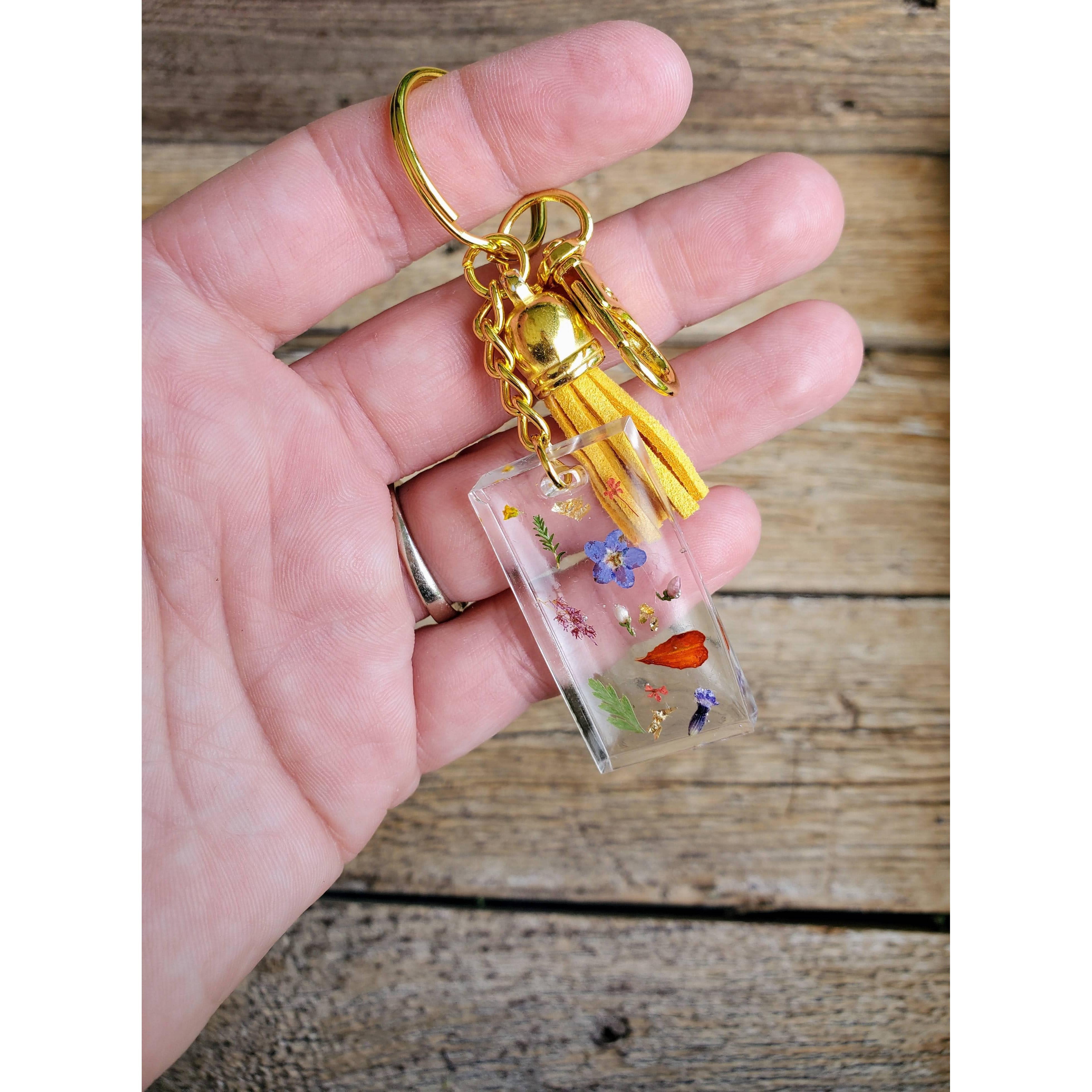 Mixed Wildflower Keychain- Assorted Tassel Colors