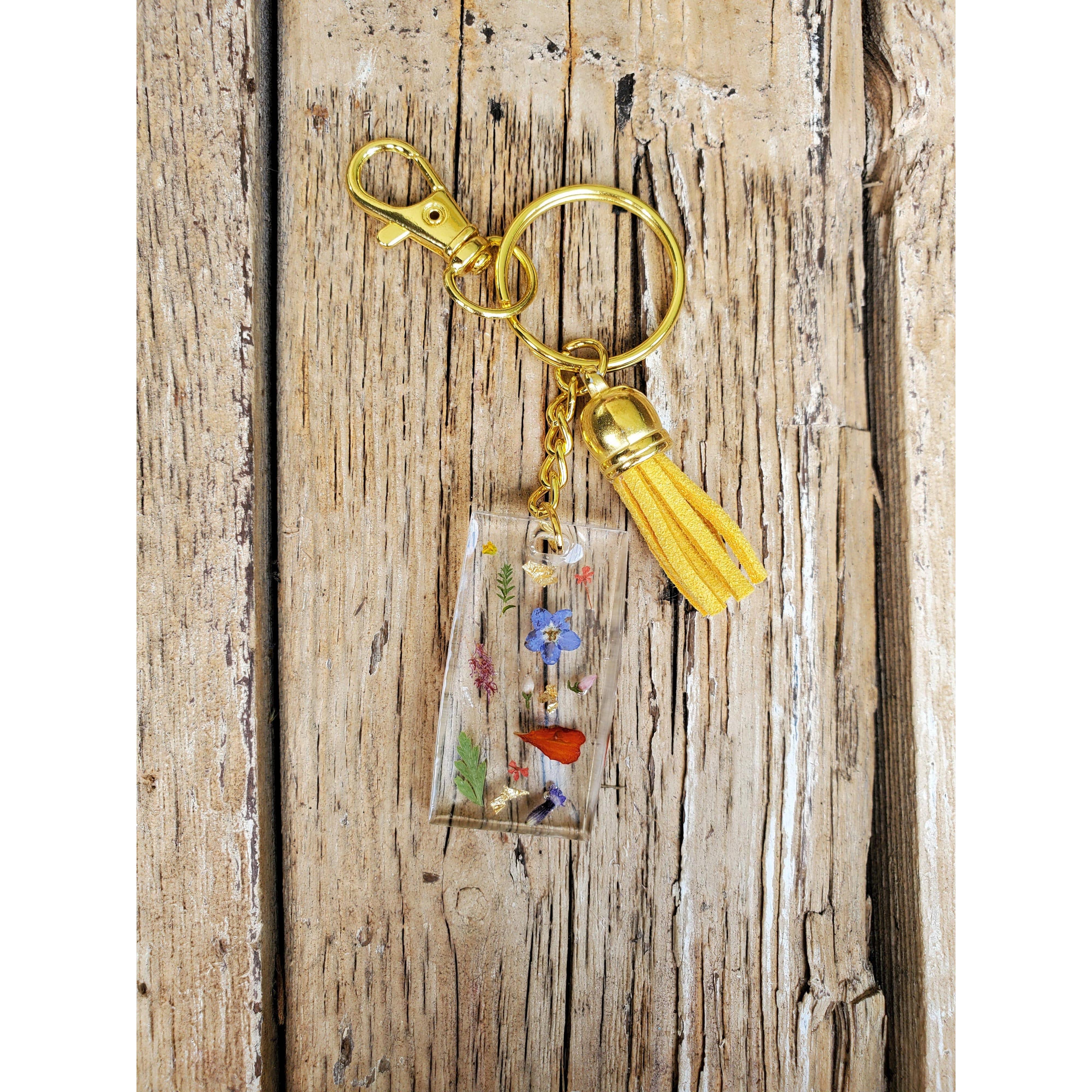 Mixed Wildflower Keychain- Assorted Tassel Colors