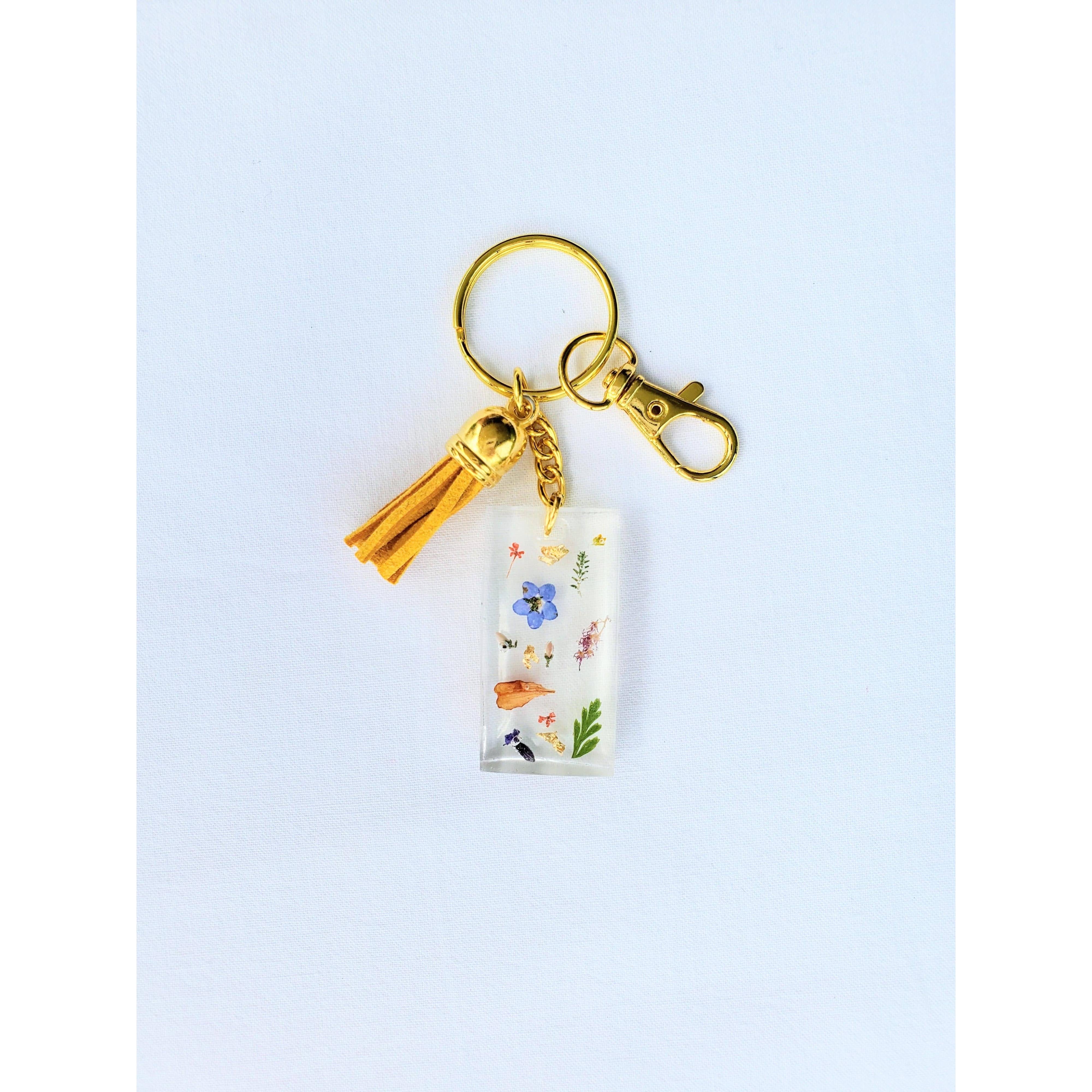 Mixed Wildflower Keychain- Assorted Tassel Colors