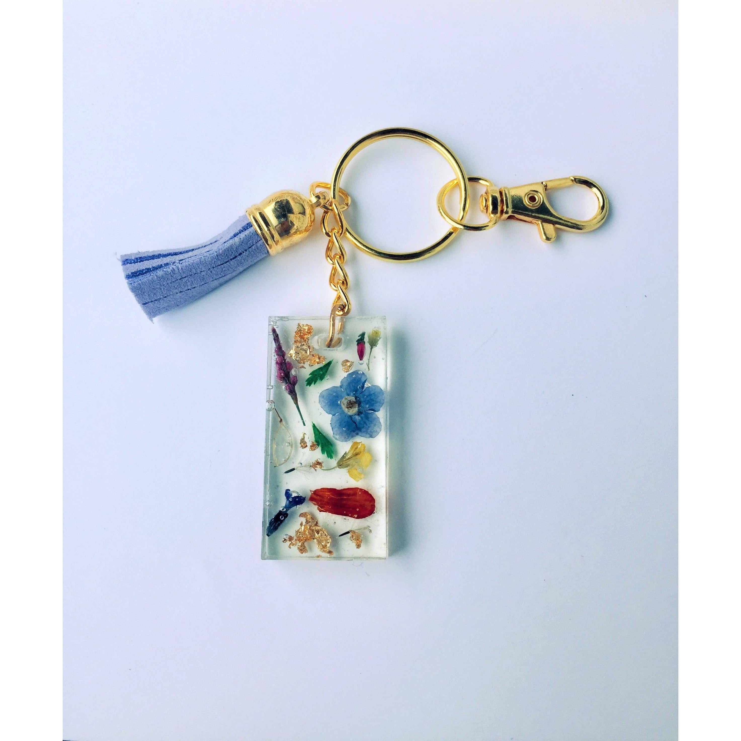 Mixed Wildflower Keychain- Assorted Tassel Colors