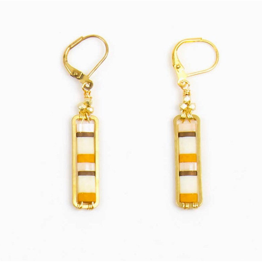 Miyuke Colorblock Dangle Earrings- Assorted Colors