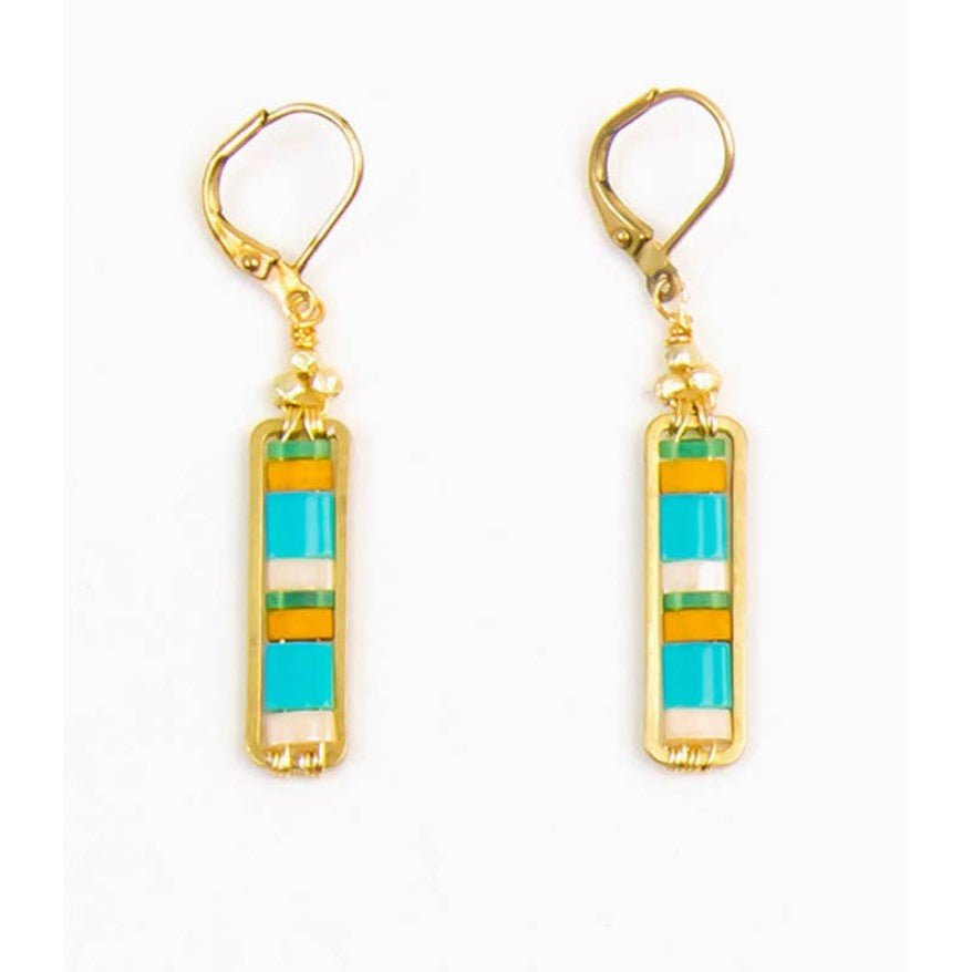 Miyuke Colorblock Dangle Earrings- Assorted Colors