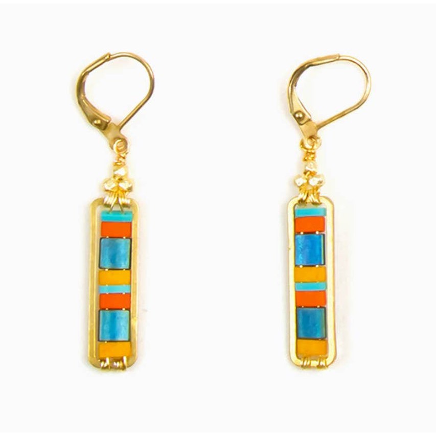 Miyuke Colorblock Dangle Earrings- Assorted Colors