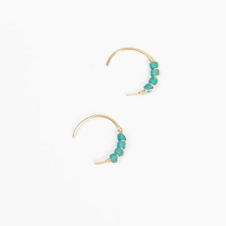 Moab Western Beaded Hoop Earrings- Assorted