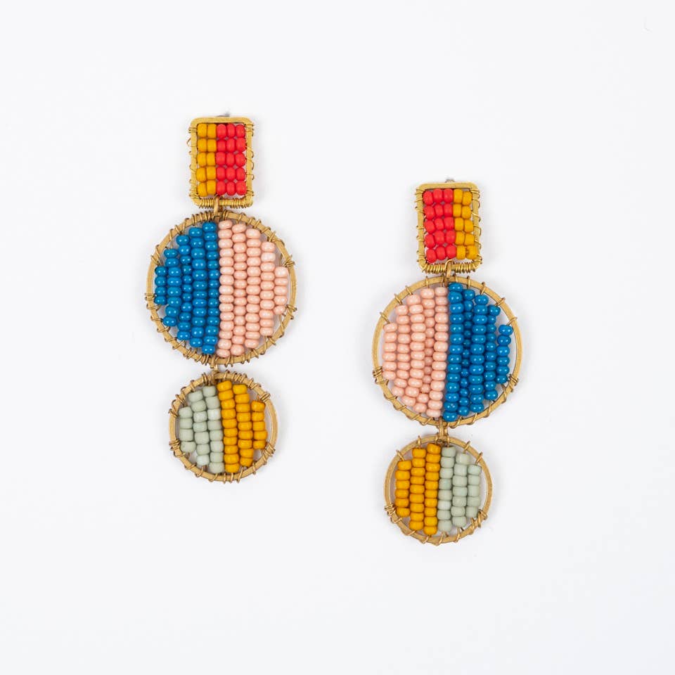 Mod Block Earrings- Assorted Colors