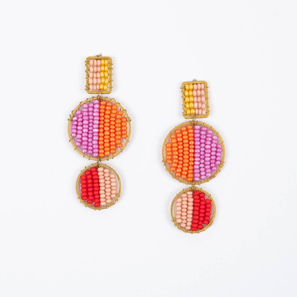 Mod Block Earrings- Assorted Colors