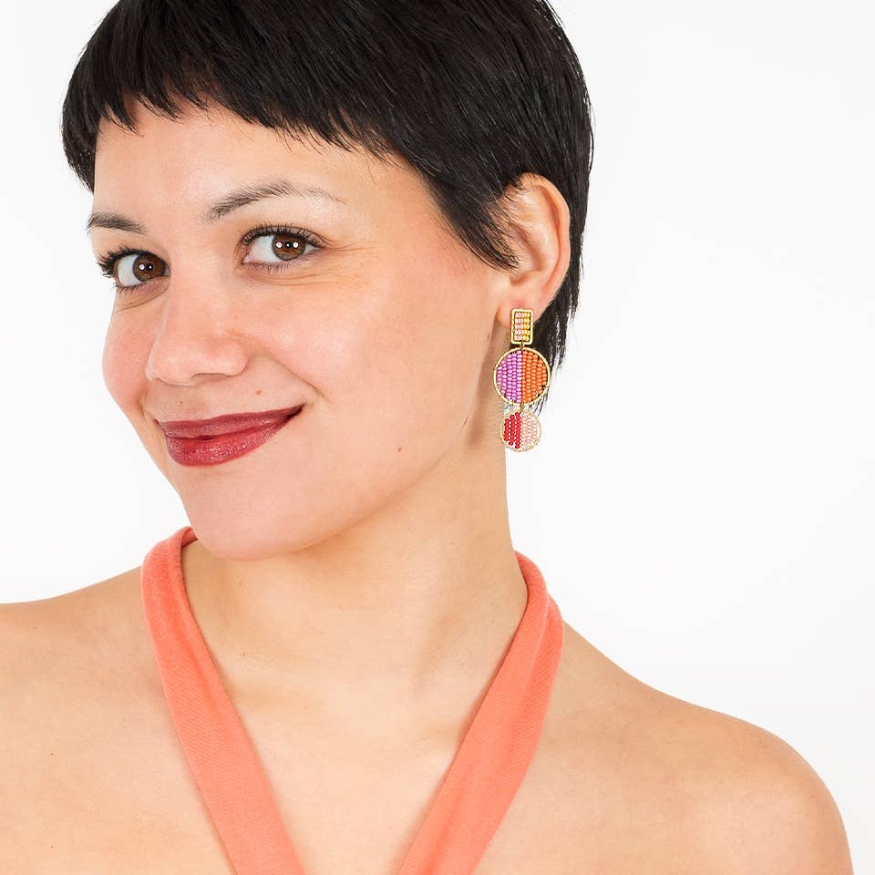 Mod Block Earrings- Assorted Colors