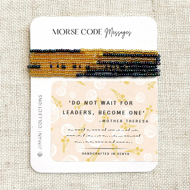 Morse Code Bracelet- Assorted Messages/Assorted Sizes- Sold Individually