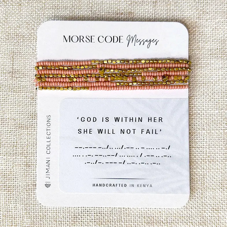 Morse Code Bracelet- Assorted Messages/Assorted Sizes- Sold Individually