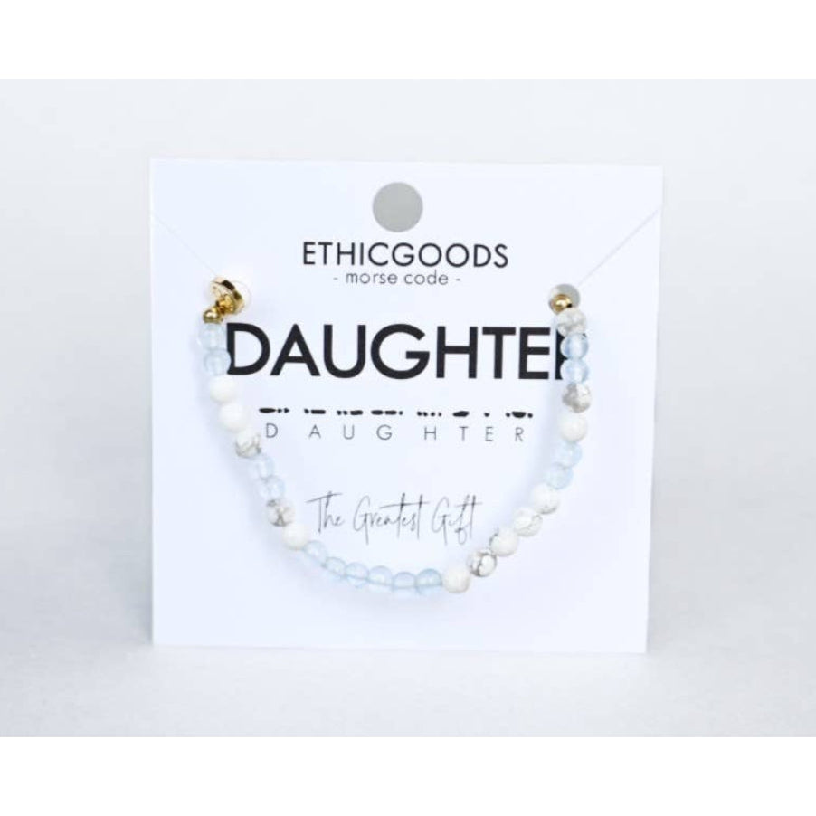 Morse Code Bracelet | DAUGHTER- Assorted Colors