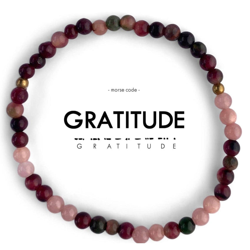Morse Code Bracelet | Gratitude- Assorted Colors