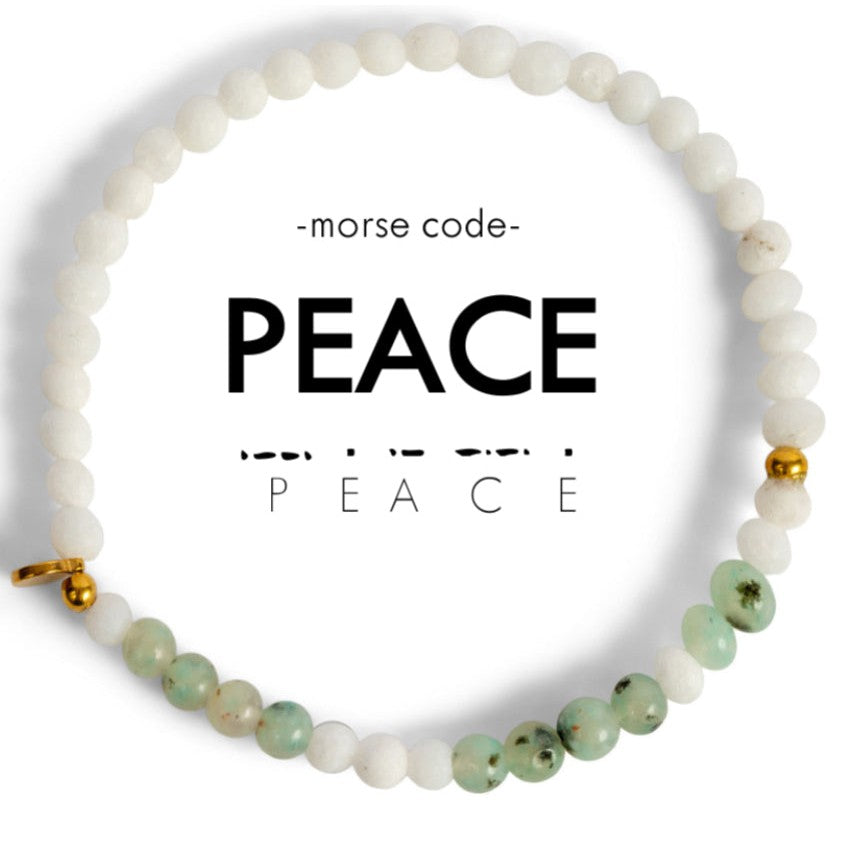 Morse Code Bracelet | Peace- Assorted Colors