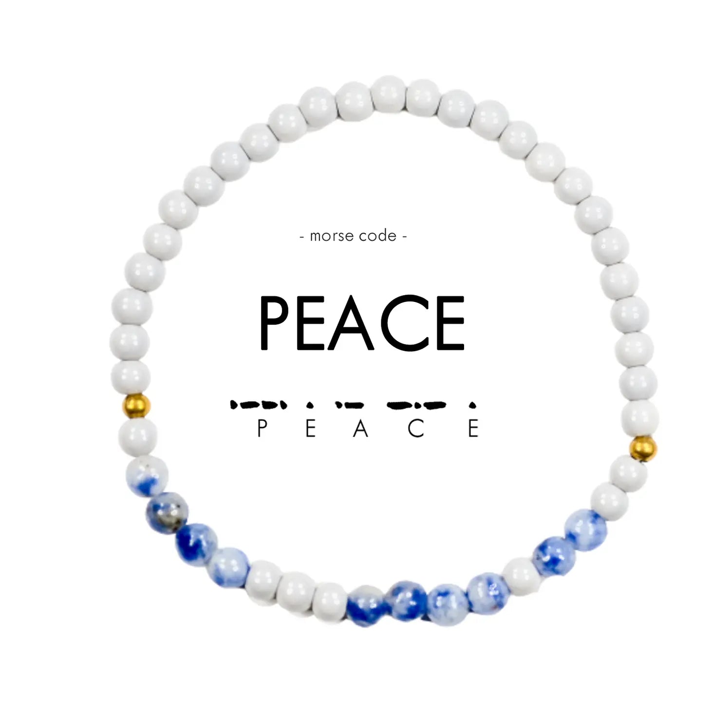 Morse Code Bracelet | Peace- Assorted Colors