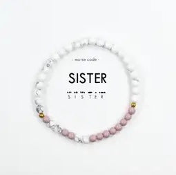 Morse Code Bracelet | Sister- Assorted Colors