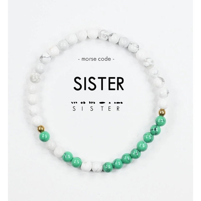 Morse Code Bracelet | Sister- Assorted Colors