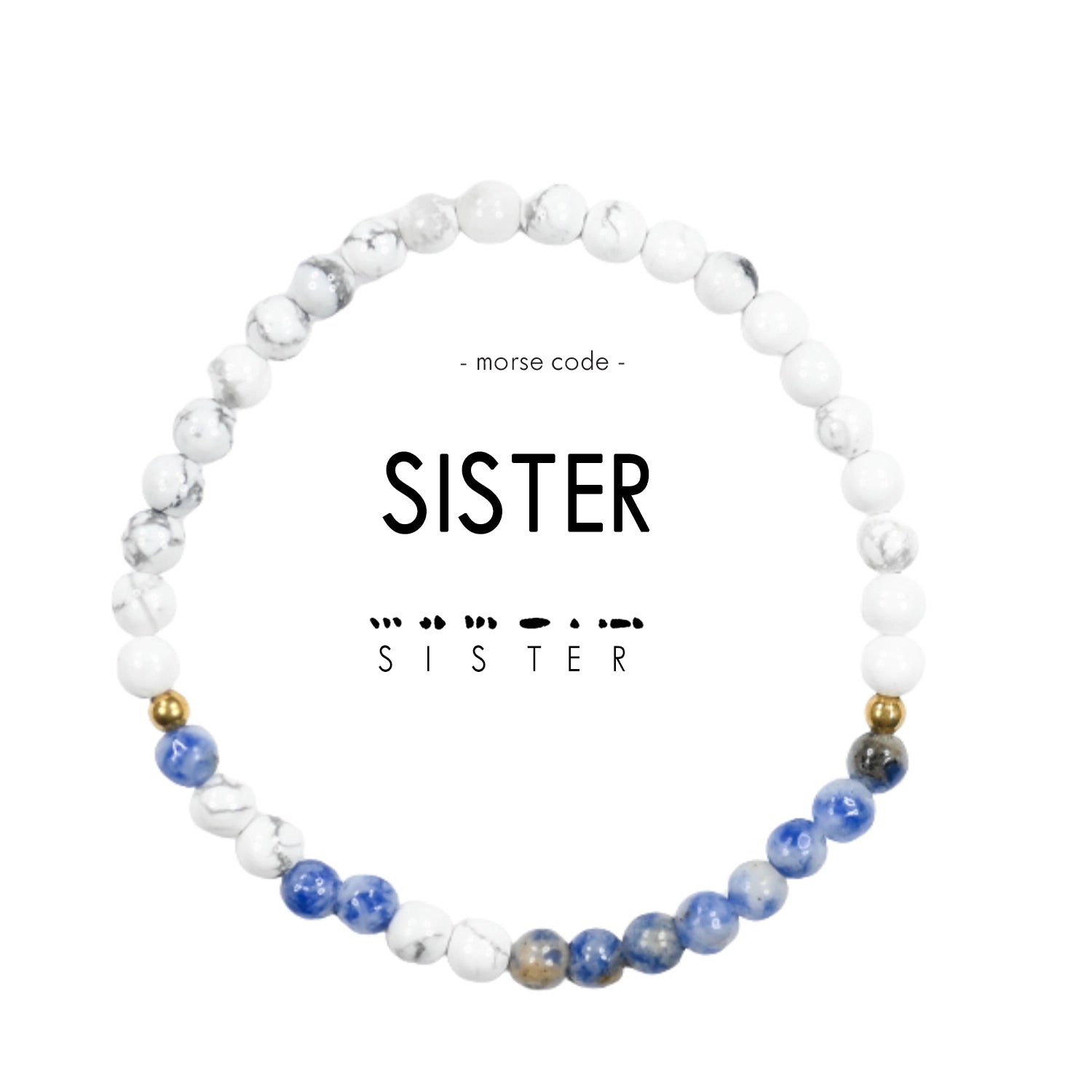 Morse Code Bracelet | Sister- Assorted Colors