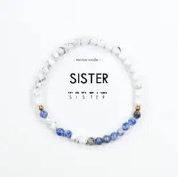 Morse Code Bracelet | Sister- Assorted Colors