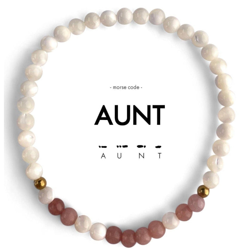 Morse Code Bracelet l Aunt-Assorted Colors