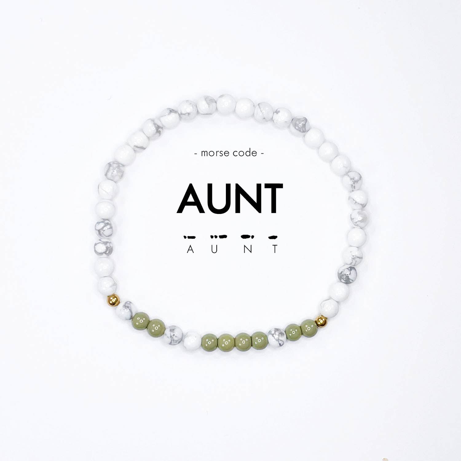 Morse Code Bracelet l Aunt-Assorted Colors
