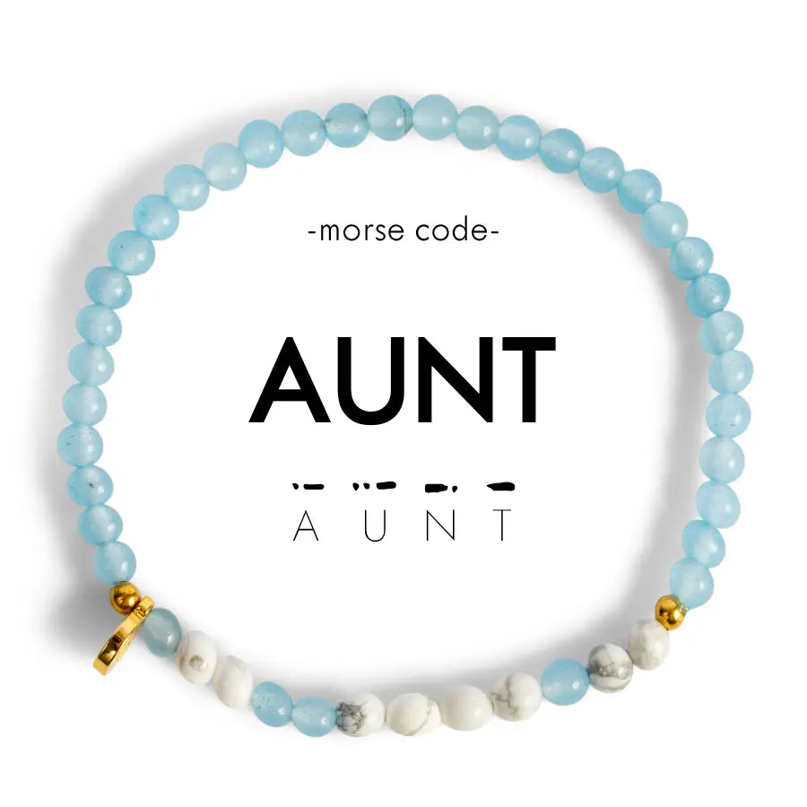 Morse Code Bracelet l Aunt-Assorted Colors
