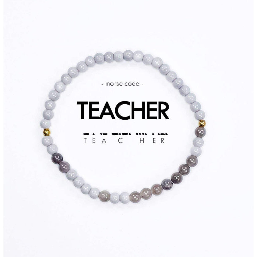Morse Code Bracelet l Teacher- Assorted Colors