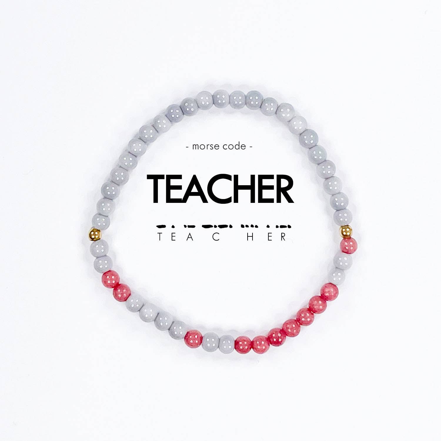 Morse Code Bracelet l Teacher- Assorted Colors