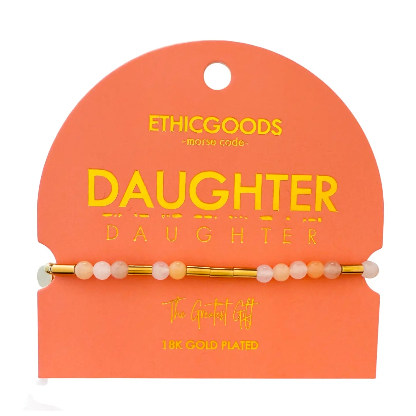 Morse Code Gold & Stone Bracelet- Assorted Words