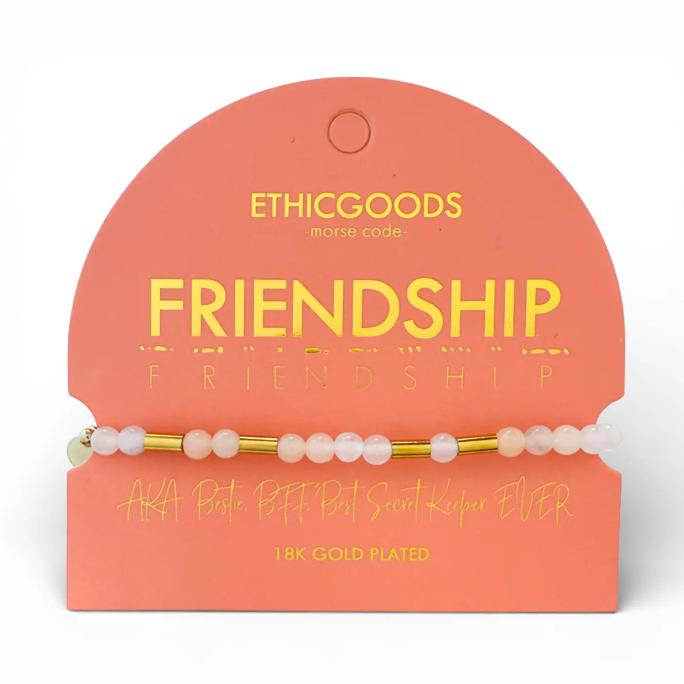 Morse Code Gold & Stone Bracelet- Assorted Words