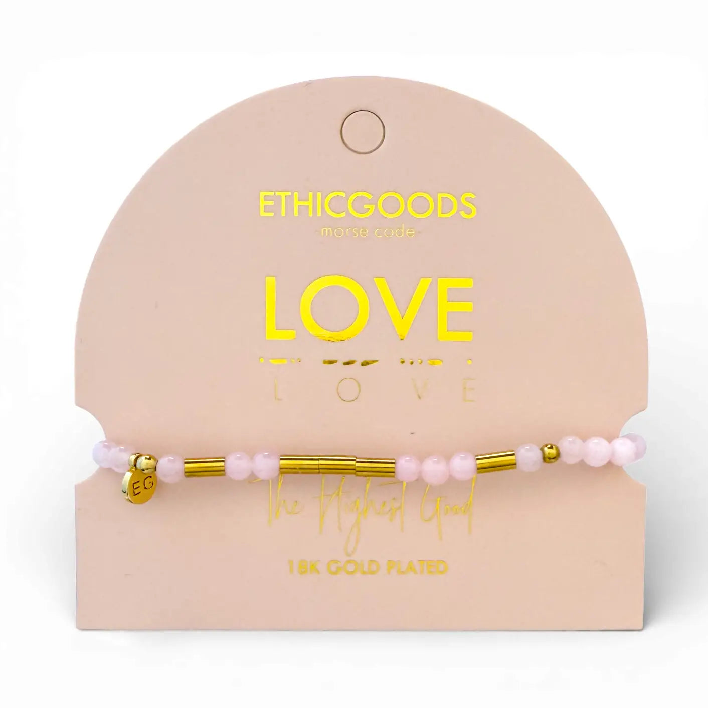 Morse Code Gold & Stone Bracelet- Assorted Words