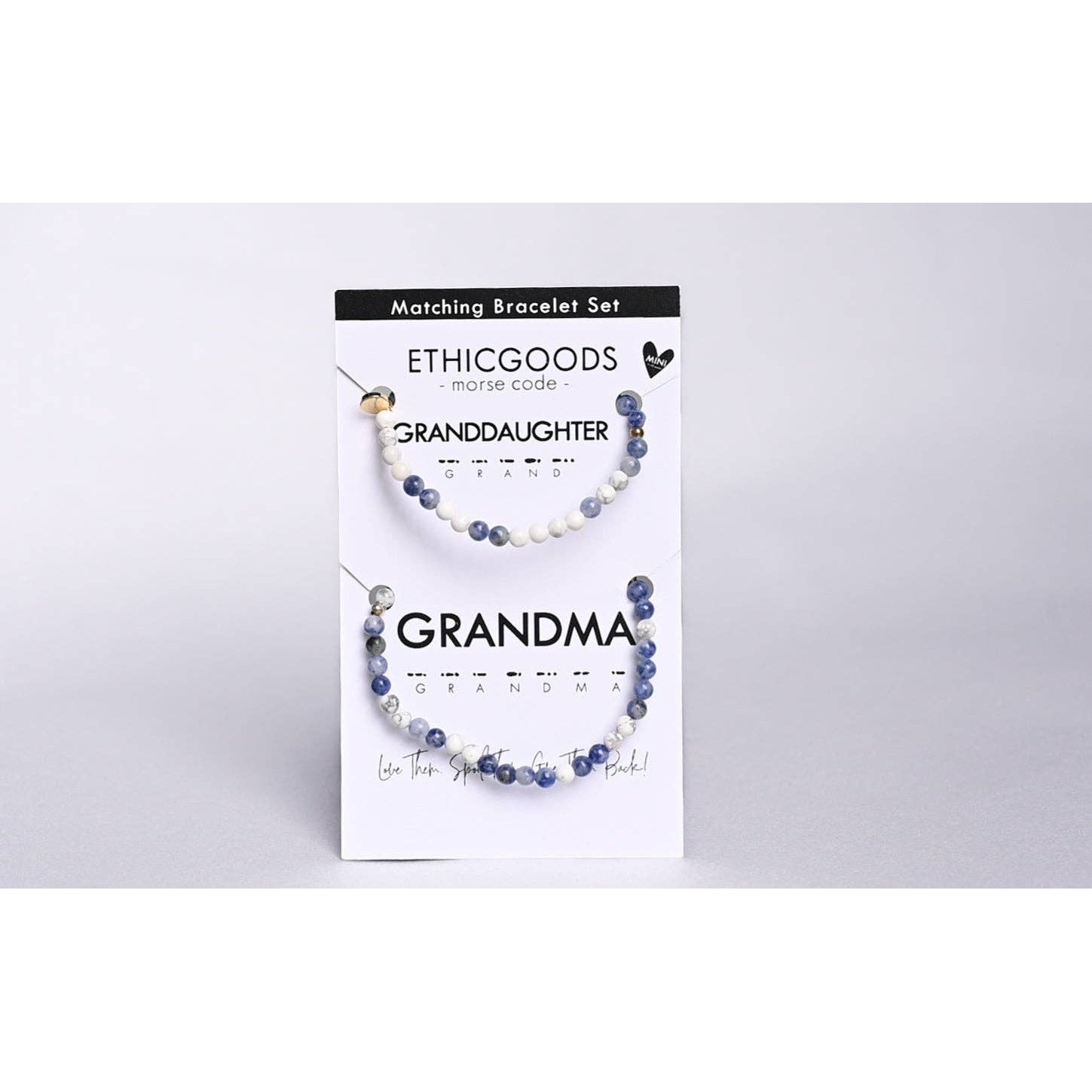 Morse Code Matching Set Bracelets | Grandma & Mini Granddaughter