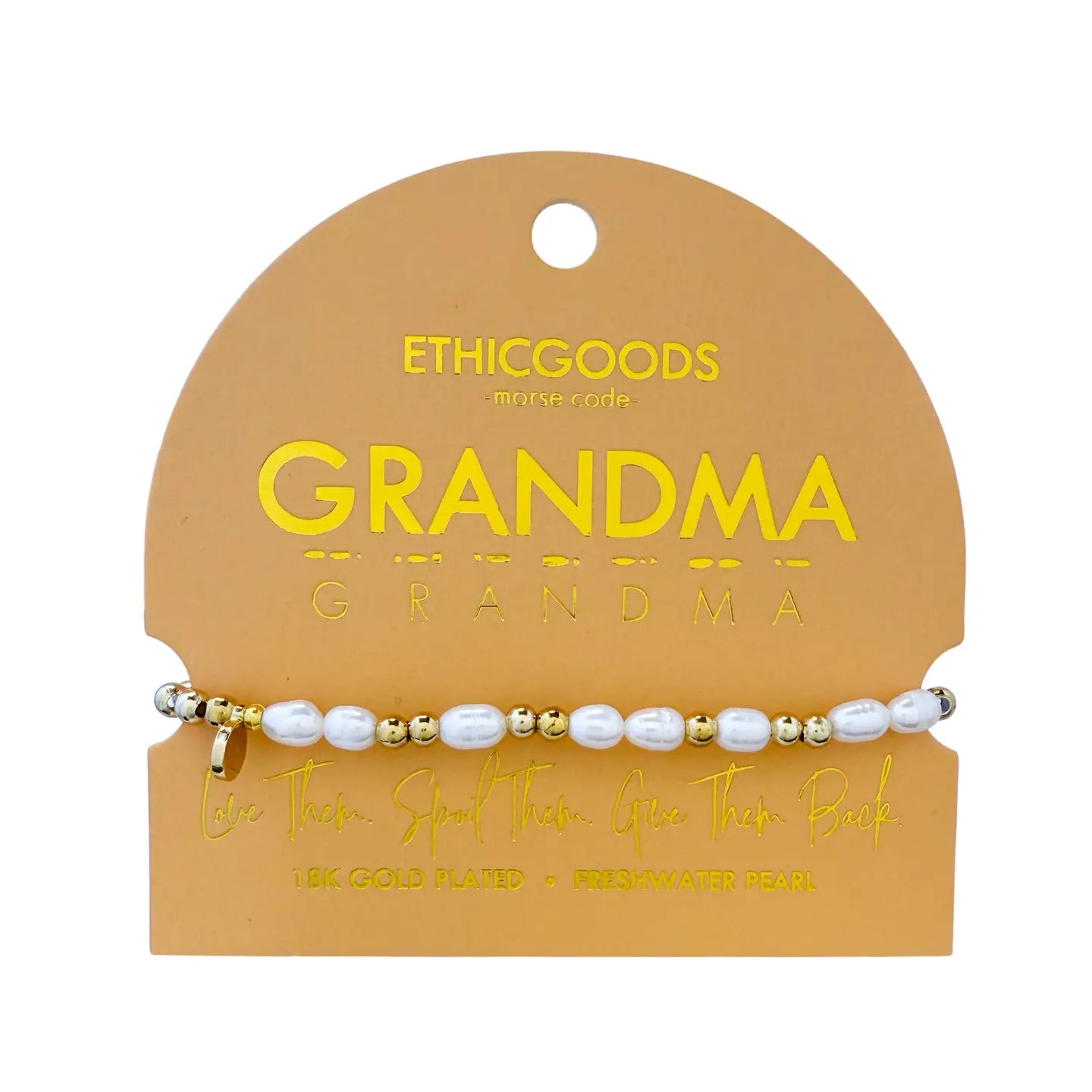 Morse Code Pearl & Gold Bracelet- Assorted Words